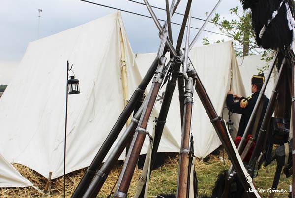 En el vivac francés em Waterloo