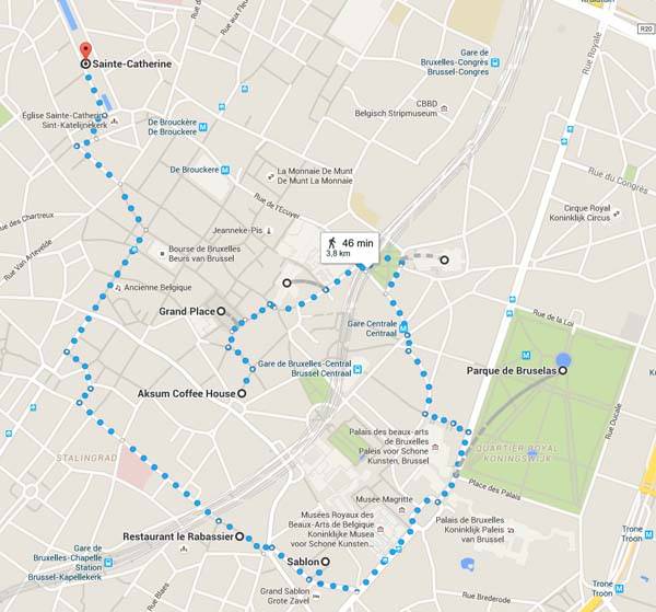 Un día romantico en Bruselas