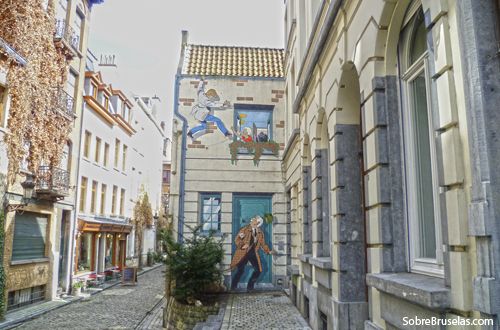 Comic en las calles de Bruselas